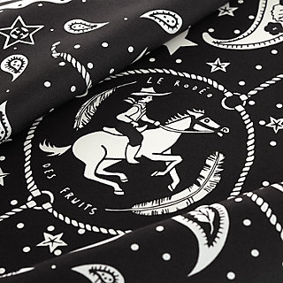 Le Rodeo des Fruits bandana 55 - Black | Hermès Singapore
